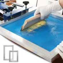 VEVOR Screen Printing Kit, 2 Pieces Aluminum Silk Screen Printing Frames 8x10/10x14in 110 Count Mesh, 2 Tapes and Screen Printing Squeegees and Transparency Films for T-shirts DIY Printing