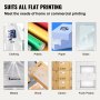 VEVOR Screen Printing Kit, 3 Pieces Aluminum Silk Screen Printing Frames 6x10/8x12/10x14inch 110 Count Mesh, 5 Glitters and Screen Printing Squeegees and Transparency Films for T-shirts DIY Printing