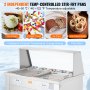 VEVOR Fried Ice Cream Roll Machine Rolled Ice Cream Maker 13,8x13,8 ιντσών 2 τηγάνια