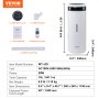 VEVOR Humidifier for Home Large Room, Commercial Humidifier for Whole House 1291.7 sq ft, 16L Water Tank & Night Light & 12h Timer & Auto Shut-Off , Greenhouse, Commercial Branch Tube w/ 360° Nozzle