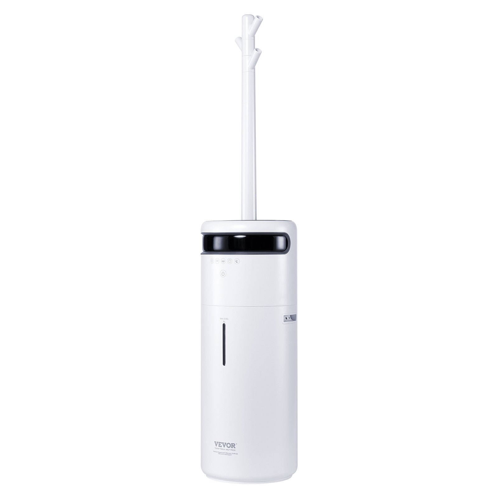 VEVOR Humidifier for Home Large Room, Commercial Humidifier for Whole House 1291.7 sq ft, 16L Water Tank & Night Light & 12h Timer & Auto Shut-Off , Greenhouse, Commercial Branch Tube w/ 360° Nozzle