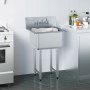 VEVOR Stainless Steel Prep & Utility Sink, 1 Compartment Free Standing Small Sink Include Faucet & legs, 533.4 x 1041 mm Commercial Single Bowl Sinks for Garage, Restaurant, Kitchen, Laundry