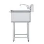 VEVOR Stainless Steel Prep & Utility Sink, 1 Compartment Free Standing Small Sink Include Faucet & legs, 27"x41" Commercial Single Bowl Sinks for Garage, Restaurant, Kitchen, Laundry