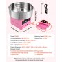 VEVOR Cotton Candy Machine Commercial 1000W Electric Candy Floss Maker Pink, Ideal for Home, Carnival, Birthday, Family Party, Easy Use with 20.5 in Stainless Steel Bowl, Storage Drawer, Sugar Scoop