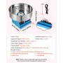 VEVOR Cotton Candy Machine Commercial 1000W Electric Candy Floss Maker Blue, Ideal for Home, Carnival, Birthday, Family Party, Easy Use with 20.5 in Stainless Steel Bowl, Storage Tray and Sugar Scoop