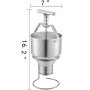 VEVOR Donut Depositor 5L Capacity Donut Dropper Hopper Food-Grade Aluminum Manual Donut Dispenser 6 Adjustable Thicknesses Donut Hopper with Stand Donut Batter Dispenser for Home & Commercial Use