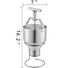 VEVOR Donut Depositor 5L Capacity Donut Dropper Hopper Food-Grade Aluminum Manual Donut Dispenser 6 Adjustable Thicknesses Donut Hopper with Stand Donut Batter Dispenser for Home & Commercial Use