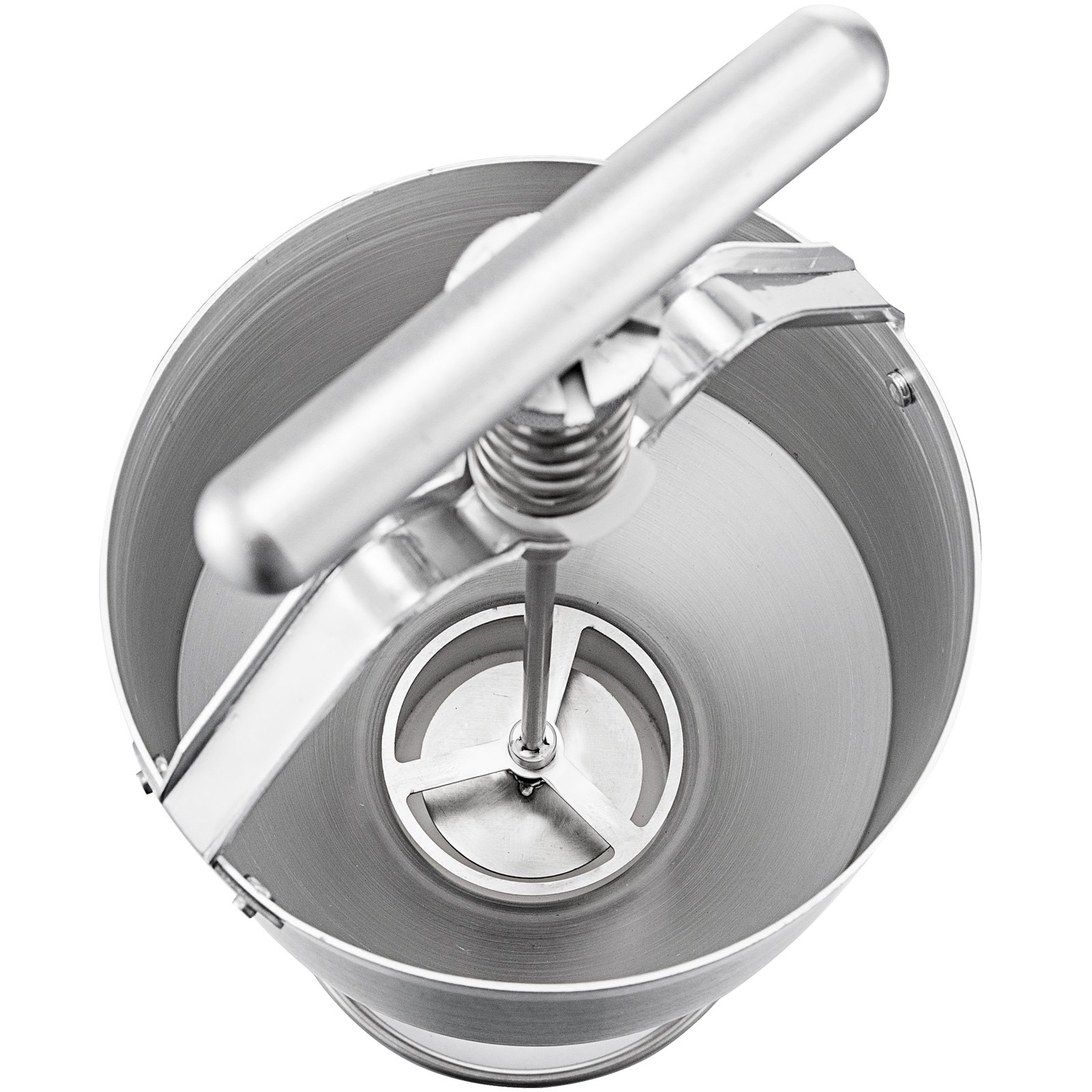 VEVOR donut depositor in stainless steel with a manual lever and dispensing mechanism.