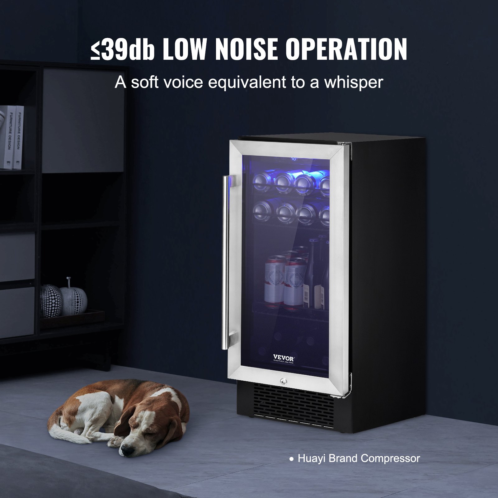 Wine Cooler, 96 Cans Capacity Under Counter Built-in or Freestanding Wine Refrigerator, Beverage Cooler with Blue LED Light, Single Door, Child Lock for Drink Beer Soda Wine Water, ETL Listed Wine Cooler, 96 Cans Capacity Under Counter Built-in or Freestanding Wine Refrigerator, Beverage Cooler with Blue LED Light, Single Door, Child Lock for Drink Beer Soda Wine Water, ETL Listed
