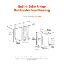 Beverage Refrigerator Cooler 88 Can Mini Soda Beer Cooler Fridge Glass Door