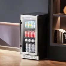 Beverage Refrigerator Cooler 88 Can Mini Soda Beer Cooler Fridge Glass Door