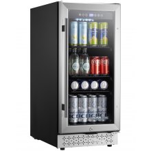 Beverage Refrigerator Cooler 88 Can Mini Soda Beer Cooler Fridge Glass Door