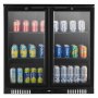 VEVOR Beverage Refrigerator Cooler, 246 Can Beverage Fridge, Soda Beer Fridge with Glass Doors, Adjustable Shelves, Digital Temperature Control, Built-in or Freestanding Fridge for Restaurant & Bar
