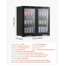 Commercial Beverage Refrigerator Cooler 246 Can Soda Beer Fridge Glass Doors