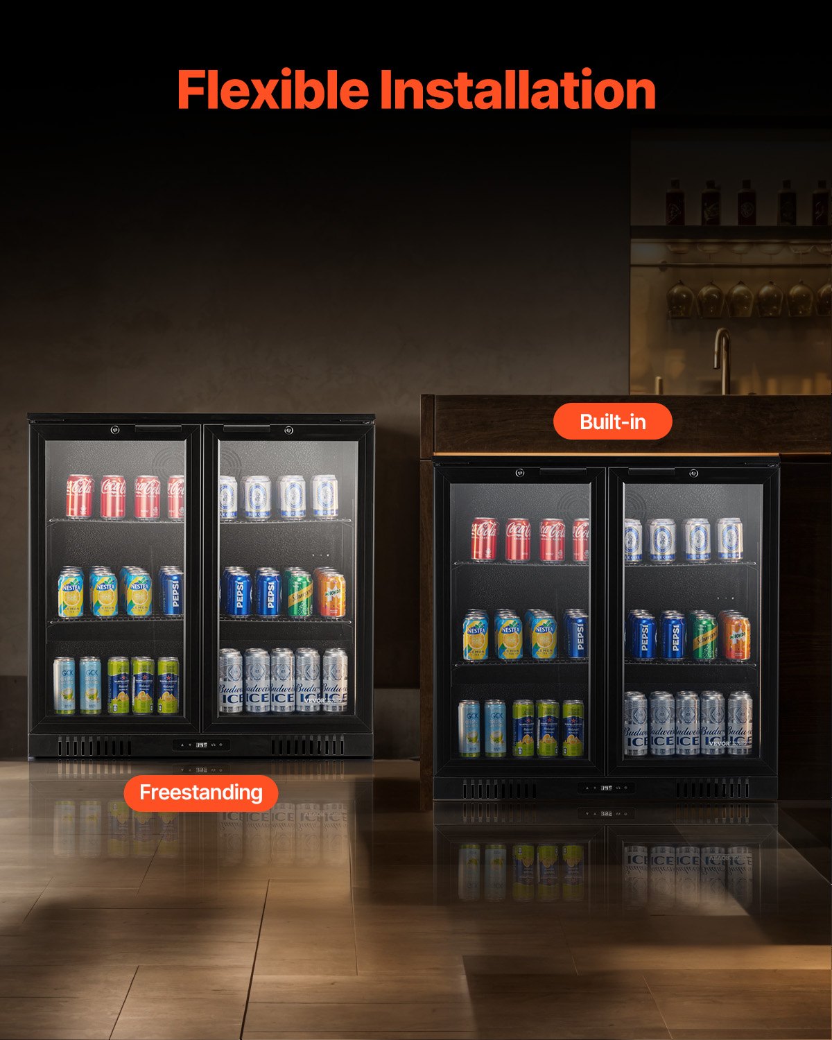 Commercial Beverage Refrigerator Cooler 246 Can Soda Beer Fridge Glass Doors Commercial Beverage Refrigerator Cooler 246 Can Soda Beer Fridge Glass Doors
