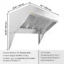 VEVOR Commercial Exhaust Hood, 5FT Food Truck Hood Exhaust, 201 Stainless Steel Concession Trailer Hood with 2 Detachable U-shaped Grid Oil Filter Mesh, Rust Resistant Vent Hood for Kitchen Restaurant