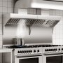 VEVOR Commercial Exhaust Hood, 2.74 m Food Truck Hood Exhaust, 201 Stainless Steel Concession Trailer Hood with 4 Detachable U-shaped Grid Oil Filter Mesh, Rust Resistant Vent Hood for Kitchen Restaurant