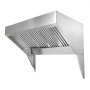 VEVOR Commercial Exhaust Hood, 2.74 m Food Truck Hood Exhaust, 201 Stainless Steel Concession Trailer Hood with 4 Detachable U-shaped Grid Oil Filter Mesh, Rust Resistant Vent Hood for Kitchen Restaurant