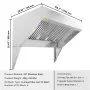 VEVOR Commercial Exhaust Hood, 9FT Food Truck Hood Exhaust, 201 Stainless Steel Concession Trailer Hood with 4 Detachable U-shaped Grid Oil Filter Mesh, Rust Resistant Vent Hood for Kitchen Restaurant