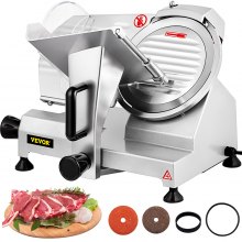 VEVOR Semi-Auto Electric Meat Slicer 10'' Food Slicer Electric Meat Slicer Adjust the Thick of Slicers between 0-0.47 inch/0-12 mm