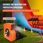 VEVOR inflatable blower with reverse air shutters in use next to a colorful inflatable structure.