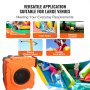 VEVOR inflatable blower for bounce houses, water slides, obstacle courses, waving plastic figures, and decorations.