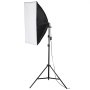 Kit de iluminación VEVOR Softbox de 50,8 x 71,1 cm, Softbox profesional con bombillas LED de 30 W y 5500 K, luz similar a la natural, trípode ajustable, luces de estudio para fotografía, grabación de vídeo y transmisión en directo.