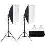 Kit de iluminación VEVOR Softbox de 50,8 x 71,1 cm, Softbox profesional con bombillas LED de 30 W y 5500 K, luz similar a la natural, trípode ajustable, luces de estudio para fotografía, grabación de vídeo y transmisión en directo.