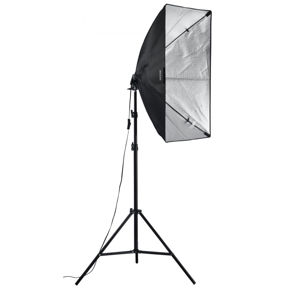 VEVOR Softbox Lighting Kit 50x70 cm / 20x28 in 30W 5500K LED Bulbs Adjustable Stand
