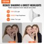 VEVOR Softbox Lighting Kit 24 in x 24 in 30W 5500K LED Bulbs Adjustable Stand