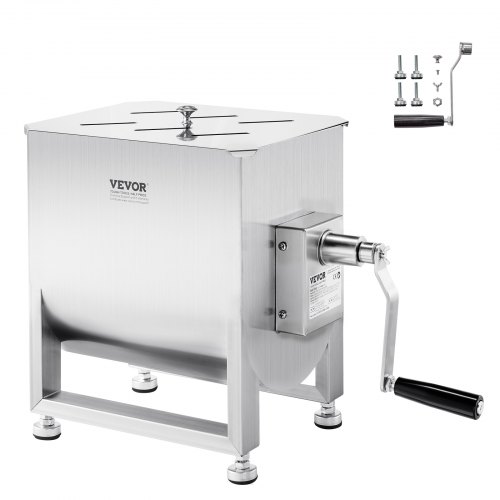 Manual Meat Mixer 30L Fixed Tank Mixing Max 30LB for Meat Sausage Mixer Machine