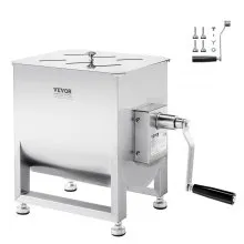 Manual Meat Mixer 30L Fixed Tank Mixing Max 30LB for Meat Sausage Mixer Machine