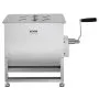 VEVOR Manual Meat Mixer, 80L Fixed Tank Meat Processing Equipment(Mixing Max 80LBS for Meat), Stainless Steel Meat Mixer, Sausage Mixer Machine with Lid Handle Gear Reducer, Ground Beef Hand Mixer