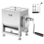 Manual Meat Mixer 15L Tank Mixing Max 15LB for Meat Sausage Mixer Machine Silver