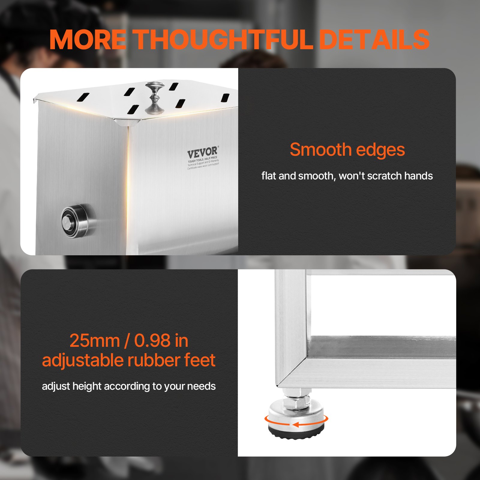 VEVOR Manual Meat Mixer, 15L Fixed Tank Meat Processing Equipment(Mixing Max 15LBS for Meat), Stainless Steel Meat Mixer, Sausage Mixer Machine with Lid Handle Gear Reducer, Ground Beef Hand Mixer