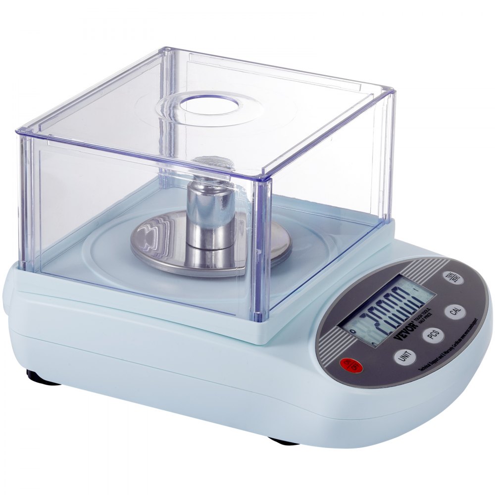 VEVOR Analytical Balance, 500 gram x 0.001g Accuracy High Precision Lab Scale, 13 Units Conversion Electronic Scientific Laboratory Scale with Windshield, LCD Display Digital Jewelry Weighing Scale