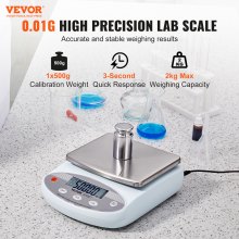 VEVOR Analytical Balance Lab Scale 2000g x 0.01g 13 Units Conversion Electronic