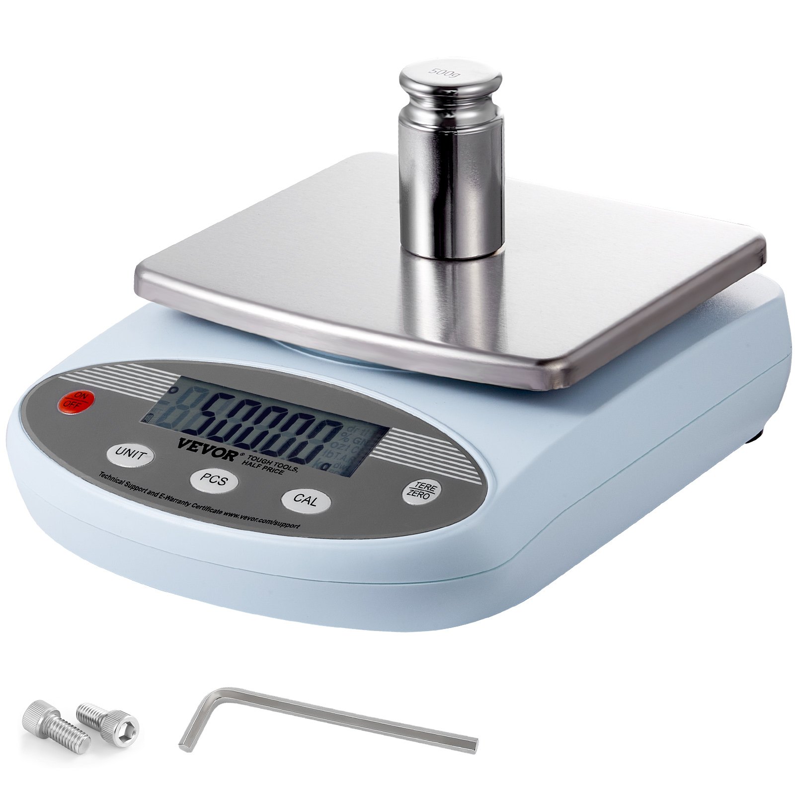 VEVOR Analytical Balance, 2000g x 0.01g Accuracy High Precision Lab Scale, 13 Units Conversion Electronic Scientific Laboratory Scale, LCD Display Digital Jewelry Weighing Scale for Lab, Jewelry