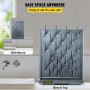 VEVOR Drying Rack for Lab 27 Pegs Lab Glassware Rack PP Material Glassware Drying Rack Wall-Mount/Free-Standing Detachable Pegs Lab Glass Drying Rack Gray Cleaning Frame for School Laboratory