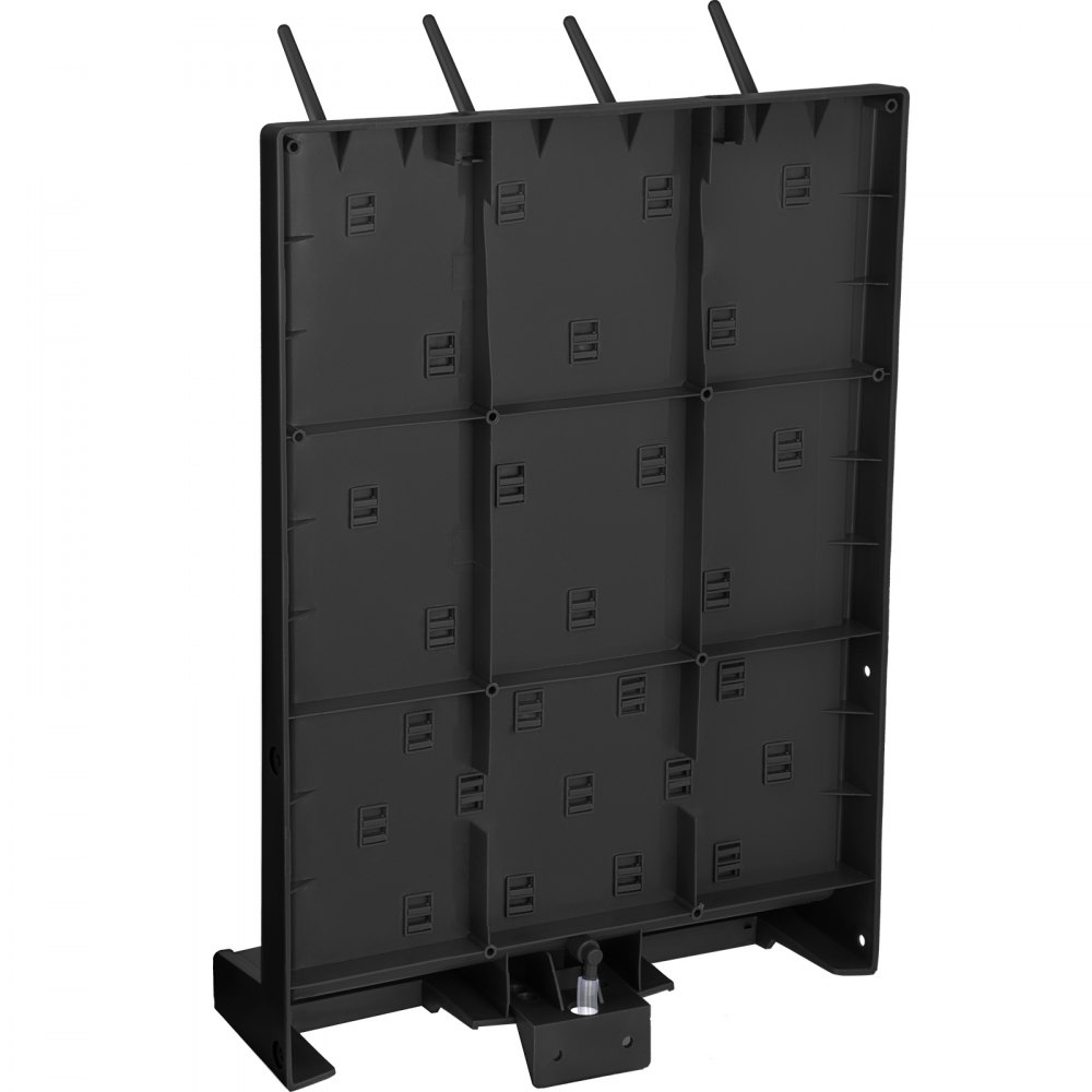 VEVOR Drying Rack for Lab Glassware Rack PP Material Glassware Drying Rack Wall-Mount/Free-Standing Detachable Pegs Lab Glass Drying Rack Black Cleaning Frame for School Laboratory Utensil (27 Pegs)