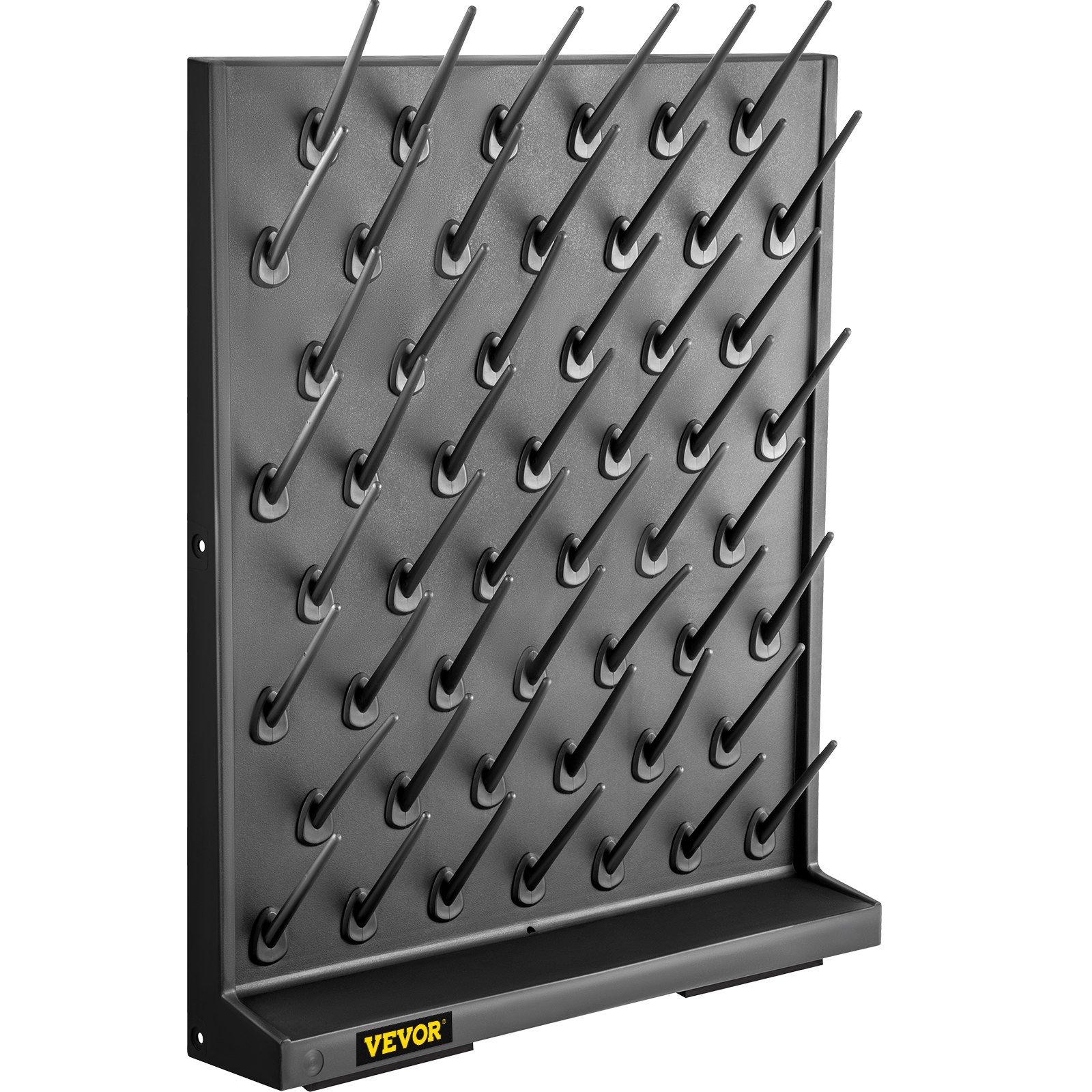 VEVOR Lab Drying Rack Wall Mount 52 Pillars Draining Rack Glassware Detachable