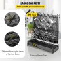 VEVOR Drying Rack for Lab 90 Pegs Lab Glassware Rack Steel Wire Glassware Drying Rack Wall-Mount/Free-Standing Detachable Pegs Lab Glass Drying Rack Black Cleaning Frame for School Laboratory Utensils