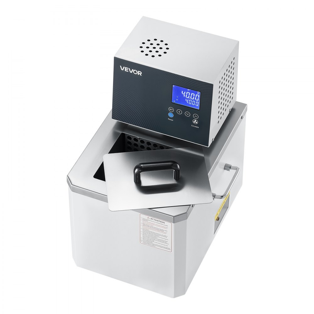 VEVOR Laboratory High-Temperature Circulating Oil Bath, Up to 300℃/572℉, 10 L Lab Constant Temperature Heating Tank, 0.1℃ High Precision, Internal and External Dual Circulation, for Laboratory