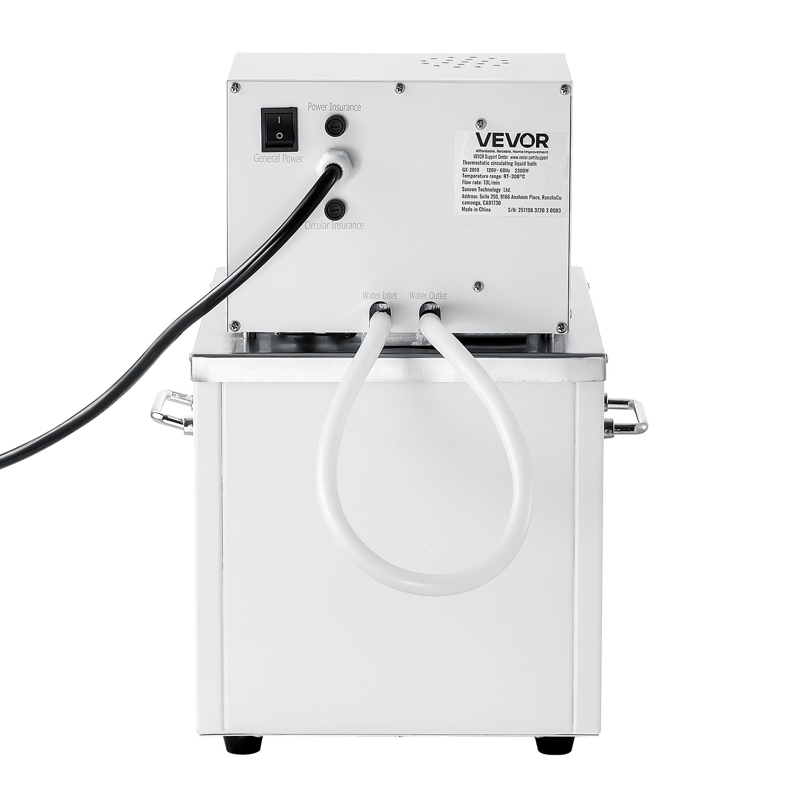 VEVOR Laboratory High-Temperature Circulating Oil Bath, Up to 300℃/572℉, 10 L Lab Constant Temperature Heating Tank, 0.1℃ High Precision, Internal and External Dual Circulation, for Laboratory