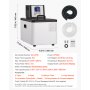 VEVOR Laboratory High-Temperature Circulating Oil Bath, Up to 300℃/572℉, 15 L Lab Constant Temperature Heating Tank, 0.1℃ High Precision, Internal and External Dual Circulation, for Laboratory