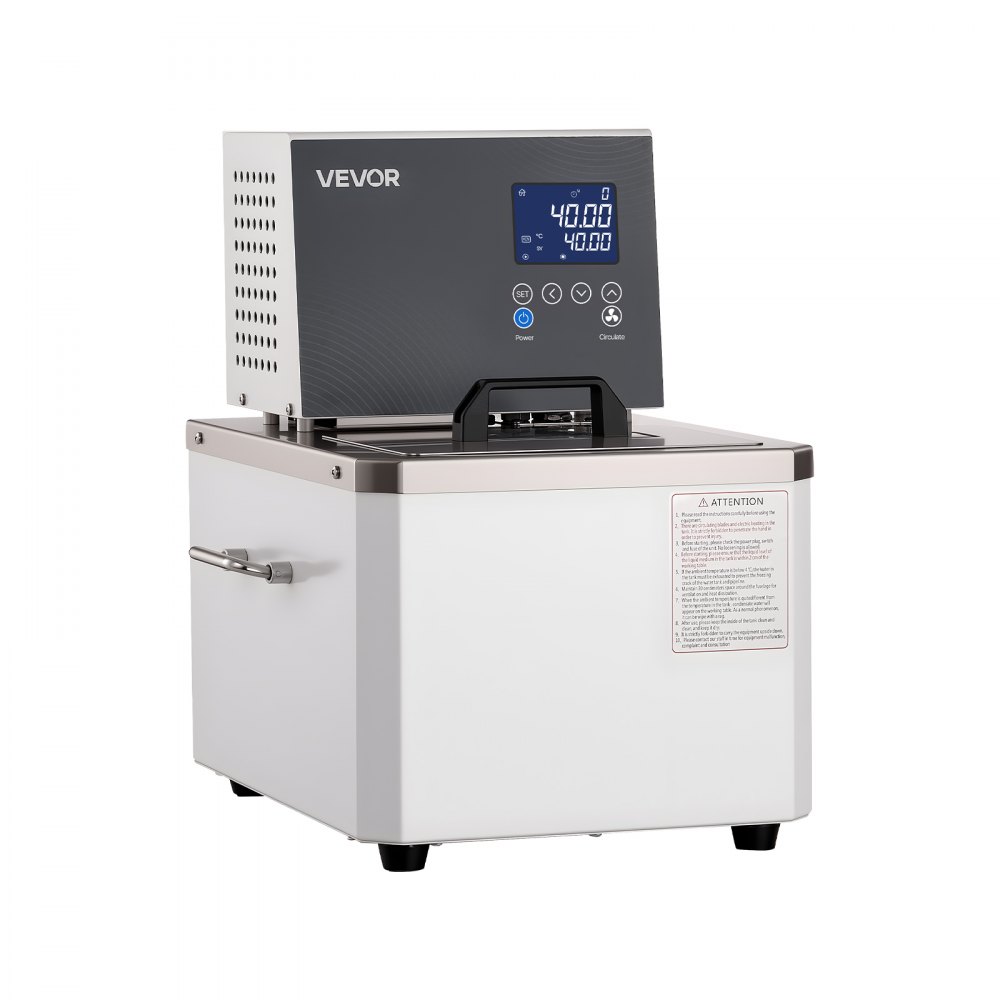 VEVOR Laboratory High-Temperature Circulating Oil Bath, Up to 100℃/212℉, 6 L Lab Constant Temperature Heating Tank, 0.05℃ High Precision, Internal and External Dual Circulation, for Laboratory