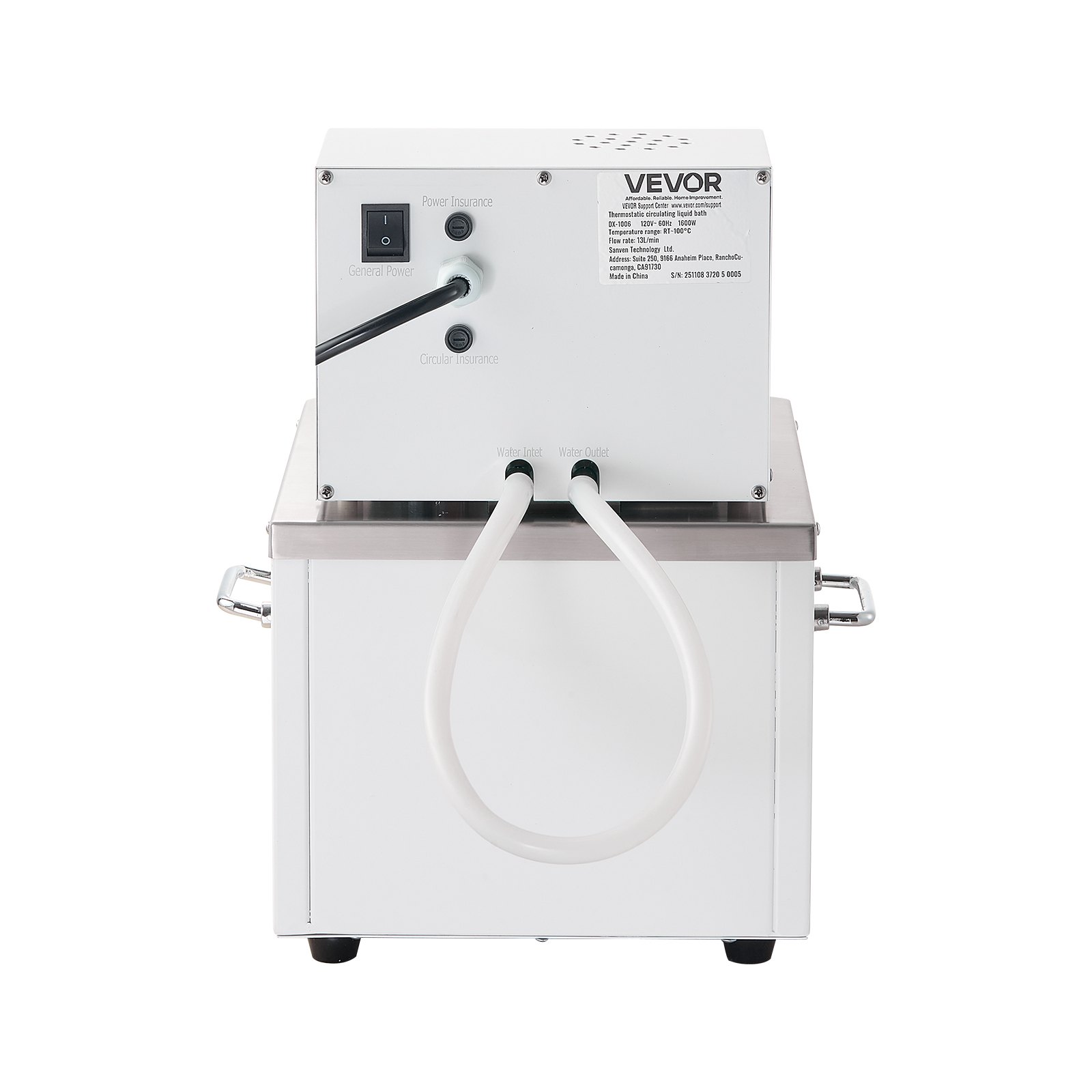 VEVOR Laboratory High-Temperature Circulating Oil Bath, Up to 100℃/212℉, 6 L Lab Constant Temperature Heating Tank, 0.05℃ High Precision, Internal and External Dual Circulation, for Laboratory