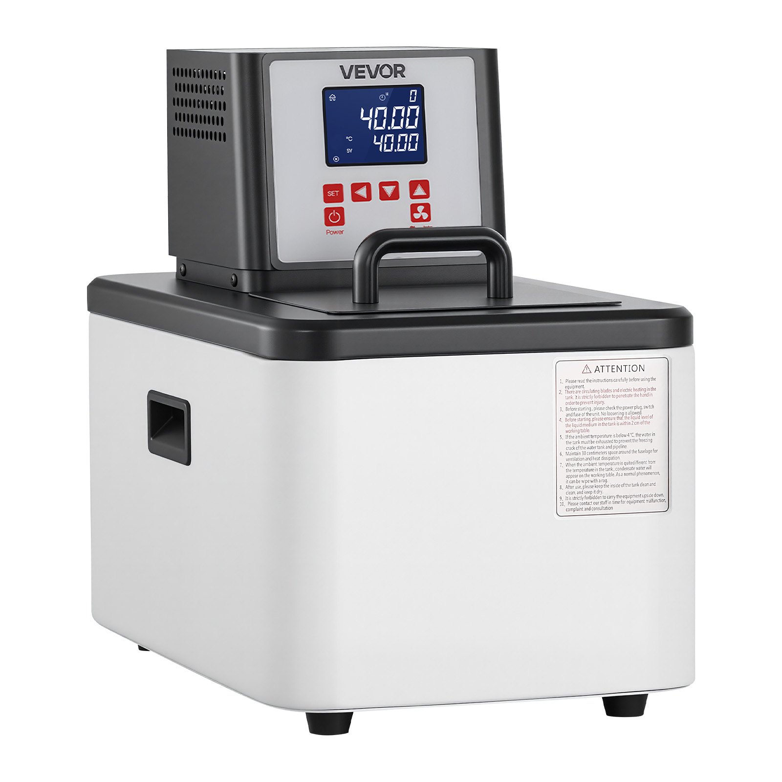 VEVOR Laboratory High-Temperature Circulating Oil Bath, Up to 300℃/572℉, 6 L Lab Constant Temperature Heating Tank, 0.1℃ High Precision, Internal and External Dual Circulation, for Laboratory