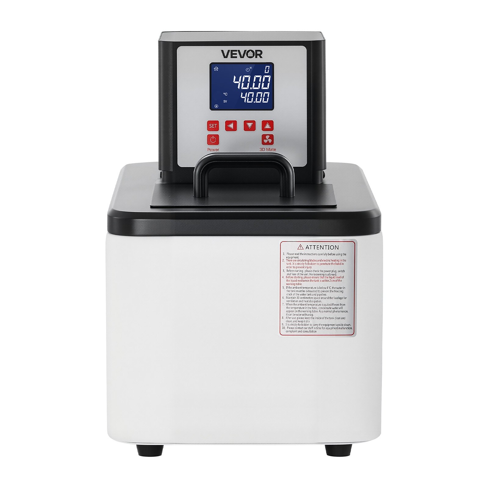 VEVOR Laboratory High-Temperature Circulating Oil Bath, Up to 300℃/572℉, 6 L Lab Constant Temperature Heating Tank, 0.1℃ High Precision, Internal and External Dual Circulation, for Laboratory