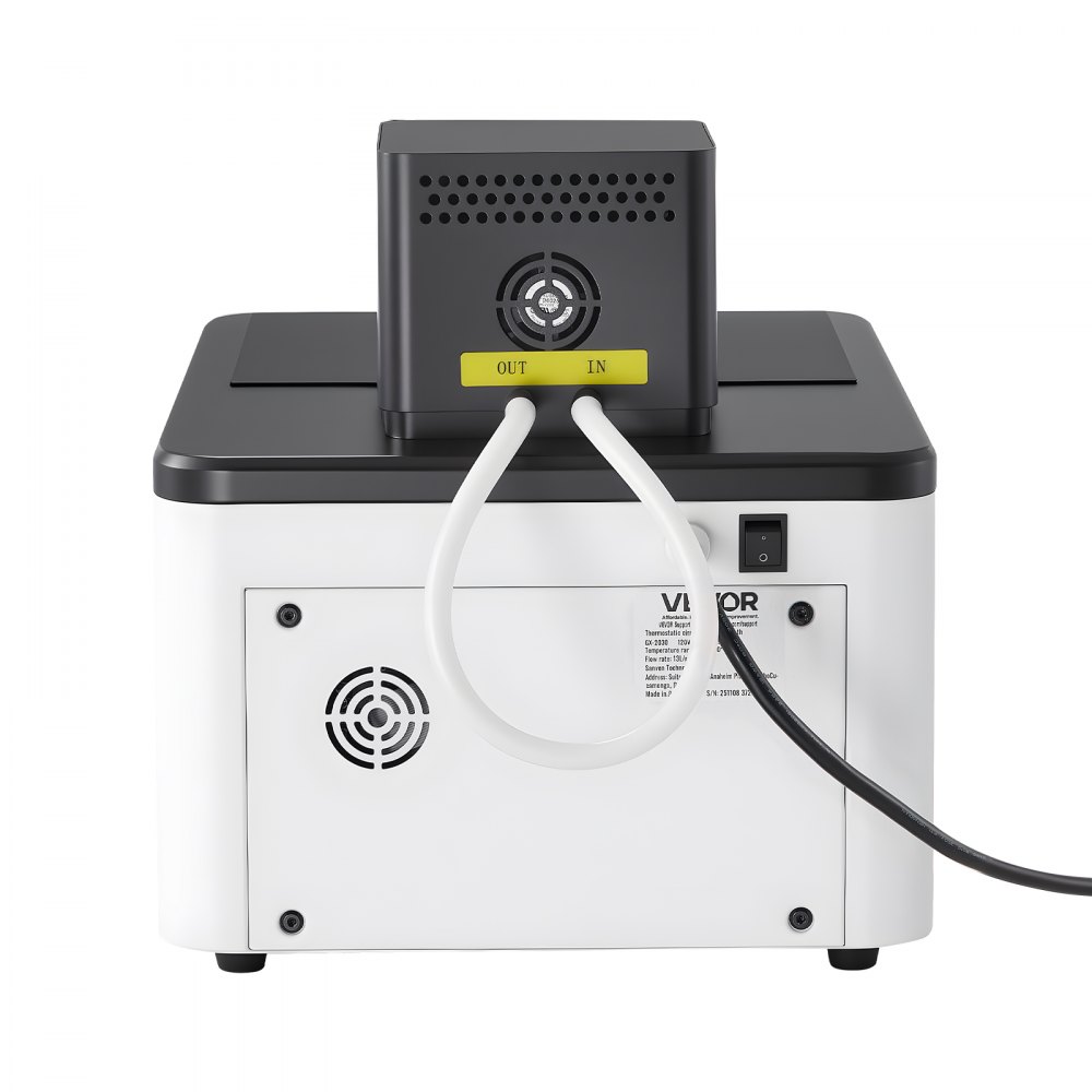 VEVOR Laboratory High-Temperature Circulating Oil Bath, Up to 300℃/572℉, 30 L Lab Constant Temperature Heating Tank, 0.1℃ High Precision, Internal and External Dual Circulation, for Laboratory